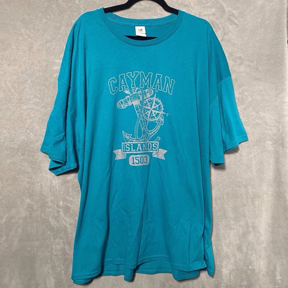Vintage Blue Cayman Island 1503 Short Sleeve Sz 4XL Tropical Vacation